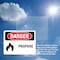 Signmission Propane Danger Sign, Plastic, 10in W x 7in L, 2PK OS-2PACK-DS-P-710-L-2040 - alternate 2